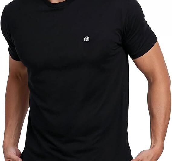 INTO THE AM Men’s T-Shirt – Soft Cotton Blend Athletic Fit Crew Neck Tee