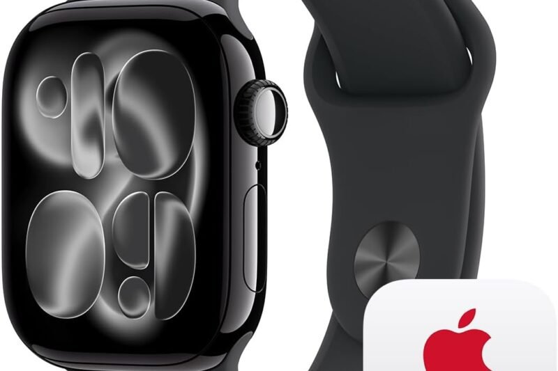 Apple Watch Series 11 [GPS 42mm] Smartwatch – Jet Black Aluminum Case with Black Sport Band